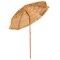 6.5 ft Khaki Tiki Beach Umbrella Adjustable Tilt 8 Ribs Durable Frame